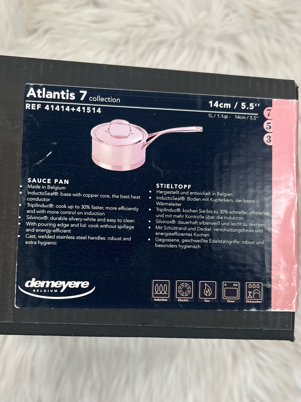 Demeyere Atlantis 1.1 Quart Saucepan with Lid, Made in Belgium - Picture 4 of 5